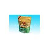 Kraft Paper Stand Up Zip Lock Packaging Bags BPA free For Tea