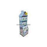 Foldable , Recycable Stamping Cardboard Floor Display for Commodities Shows thumbnail-1