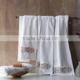 Popular 5 Hotel Star Solid Color Dobby 100% Cotton Hotel Bath Towel Set Made in China thumbnail-1