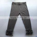 Boutique Women Fall Cothes Adult Girls Cotton Ruffled Long Pants Teenage Spring Icing Casual Yoga Capris Wholesale thumbnail-1