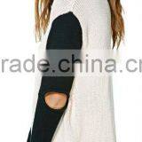 Womens Sweater Plain Knit Cardigan Without Buttons thumbnail-4