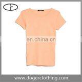 Factory of Ladies Watermelon Color Wide Neck Tshirts thumbnail-1