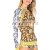 2017 Custom Made Upf Protection Sublimation Printed Women Long Sleeve Rash Vests thumbnail-2