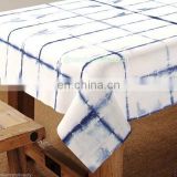 tyi and dyed bed sheet, indigo blue table cover single size table cloth throw