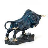 Vintage Bronze Bull Statue for Home, Fight Bull Meaning Aggressive, Fighting Spirit thumbnail-3