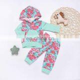 Bulk Wholesale Bebe Clothing Sets Designer Little Floral Hooded Sweatsuit thumbnail-1