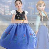Wholesale High Quality Frozen Image Princess Anna Long Halloween Kids Party Dress