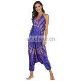 Wholesale Ladies Sexy Loose Drop Crochet R African Print Floral Rompers Clubwear Jumpsuits thumbnail-5