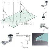 High Quality Outdoor Stainless Steel Bracket Glass Rain Canopy Awnings thumbnail-3