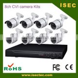 HD h.264 720P 8ch CVI camera Kits with bullet cameras and 4channel P2P camera cctv kit