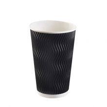 12oz Disposable Kraft Paper Cups for Hot and Cold Drinks Triple Walled Ripple Cups for Coffee Thick And Strong 330 GSM Paper thumbnail-5
