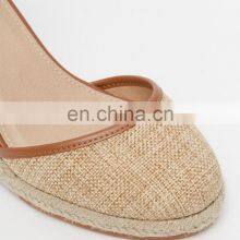 Ladies Unique Design Ankle Strap Round Toe Wedges Women Heels Sandals Shoes thumbnail-4