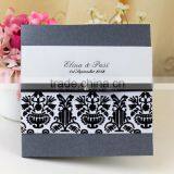 2016 Western Style Premium Luxury Velvet Flocked Wedding Invitation thumbnail-1