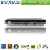 Manufactory Ubuntu Mini pc SHAREVDI K390M Silver Aluminium Alloy Case RJ45 USB VGA MIC SPK