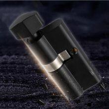 Gun Black Color Diamond and Rhombus Shaped Thumbturn Single Open Euro Profile Brass Lock Cylinder thumbnail-5