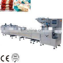 Automatic Disc Feeding Full Servo Control Horizontal Peanut Bar Roll Wafer Pillow Wrapping Machine