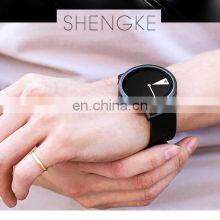 SHENGKE New Trendy Handwatchs Minimalist Dial Design Watchs Black PU Strap Wrist Watchs K0090L thumbnail-2