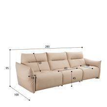 New Soft Bag Caterpillar Functional Sofa Modern Minimalist Designer Living Room Size Apartment Leather Sofa Combination thumbnail-5