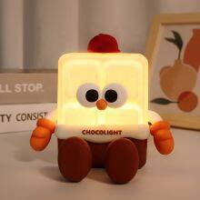 Cute Chocolate Night Light Home Bedside Sleeping Night Light With USB Charging Silicone Tapping Night Light thumbnail-3