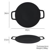 Non-stick Korean Meat Baking Carbon Steel BBQ Grill Plate thumbnail-3