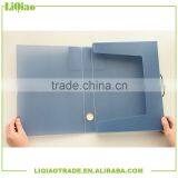 A4 Trasprent /frosted Fashion Plastic File Box With Fastener Suitable for Office