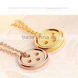 Latest Design Beads Necklace Rose Gold Button Lucky Necklace thumbnail-4