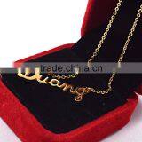 Jewellery Pendant Necklaces Letter Of The Alphabet Gold Jewelry Necklace thumbnail-3