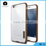 Clear Slim Transparent Acrylic Plastic Back Cover Flexible TPU Silicone Frame Bumper Hybrid Case for IPhone 6 Supplier's Choice thumbnail-3
