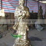 Bronze Guanyin Holding Baby Sculpture