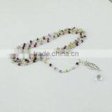 Love Victory !! Multi Stones 925 Sterling Silver Necklace, Silver Jewellery, 925 Silver Jewellery thumbnail-5