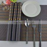 Lastic Gray Square Europe Placemat of One Pack PVC Mat Kitchen Restaurant Dining Table Mat for Home or Hotel thumbnail-6