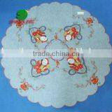 Christmas Table Cloth With the Embroidery of Santa Claus,deers and Bells