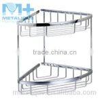 Brass Corner Basket Bathroom Shelves thumbnail-4