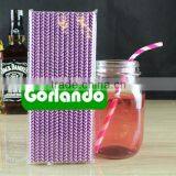 Mixed Color Chevron Bending Paper Drinking Straw thumbnail-5