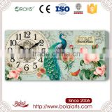 Beautiful peacock design arabic numbered fashionable gift clock in low price