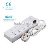 4 Way Power Strip UK Plug Outlet 4 Smart USB 5V 6A Output Power Board With CE and RoHS thumbnail-5
