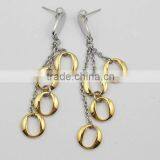 Wholesale Fashion Vintage Round Pendant Gold Earring Stainless Steel thumbnail-2
