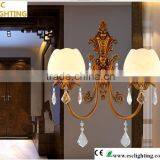 2 Lamps Brass Wall Lights in Livingroom Whit CE