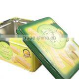 Small Square Tin Container/ Biscuit Can