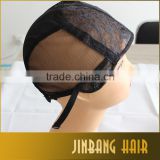 Fashion Design Black Jewish Wig Caps For Making Wigs Glueless Wig Caps Adjustable Strap On the Back Weaving Cap Stretch