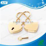 AJF NEWEST Hot Selling Metal Gold Big Working Heart Love Padlock