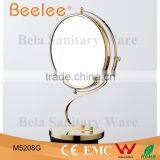 Fashionable Golden Mirror 8 Inch Round Desktop Makeup Mirror thumbnail-4