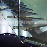Straight Glass Stairs, Laminated Glass Staircase, Single Stringer Stair--YUDI thumbnail-2