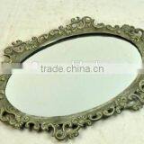 Distressed Handmade Oval Metal Antique Wall Mirror