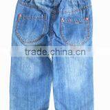 High Quality Baby Elastic Band Jeans With Embroideried Letter thumbnail-2