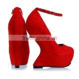Fashion 15 cm High Heel Wedges Women Peep Toe Shoes Large Size thumbnail-3