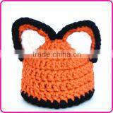 2015 New Design Wholesale Crochet the Fox Pattern Baby Hat Scarf Mitten Sets thumbnail-2