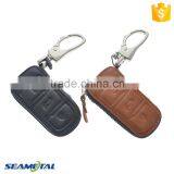 Car Genuine Leather Key Cover Case 3 Button Smart For Volkswagen VW Jetta MK6 Tiguan Passat Golf POLO CC 012 thumbnail-1