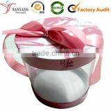 New Custom Logo Clear PVC Gift Boxes Cylinder Shaped Box With Silk Ribbon thumbnail-3
