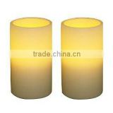 3 x 6 Indoor Flameless real ivory wax pillar LED Candles